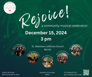 Rejoice! A Community Musical Celebration @ St. Matthew Lutheran Church | Bel Air | Maryland | United States