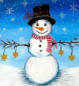 Snowman Acrylic Painting Drop-In Workshop @ Harford Artists Gallery, Armory Marketplace, Suite 104
