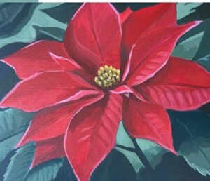 Acrylic Poinsettia Painting Drop-In Workshop @ Harford Artists Gallery
